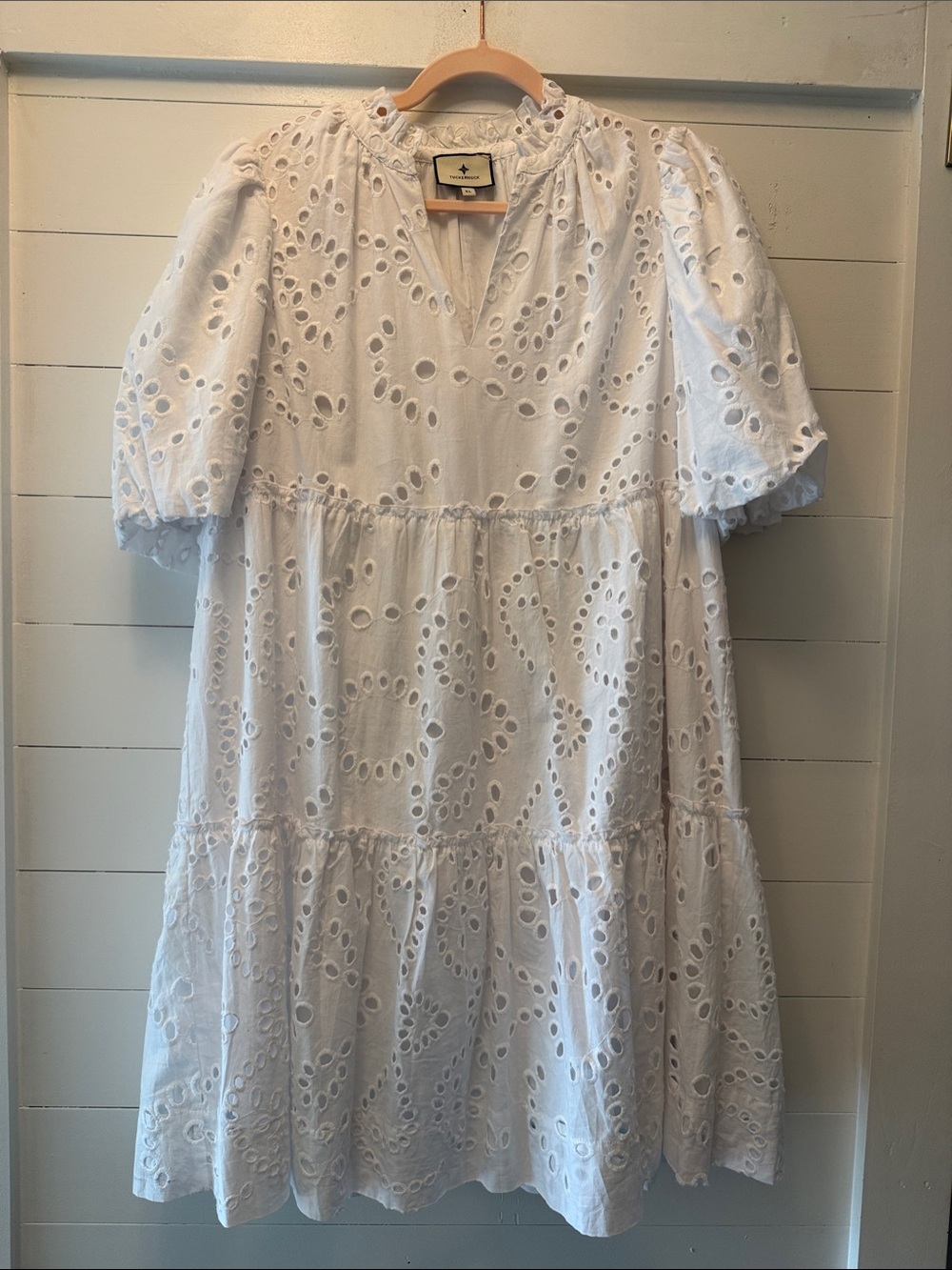 Tuckernuck White Eyelet Tiered Dress for Kids